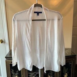 White Open Front Cardigan by Apt. 9